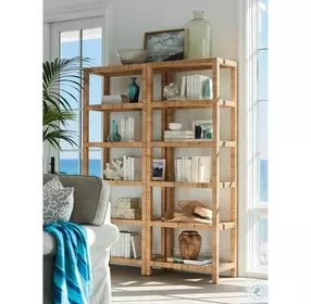 Horizon Point Wrapped Split Rattan Etagere