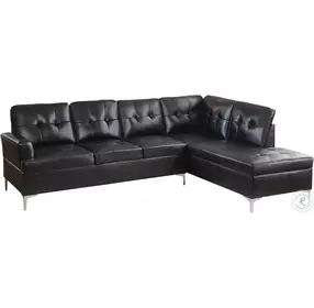 Barrington Black 2 Piece With Chaise RAF Sectional