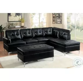 Barrington Black Ottoman