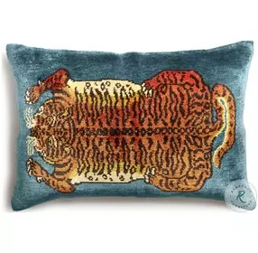 Cali's Cat Teal Pillow