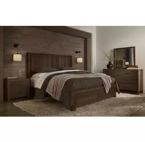 Lodge and Loft Dark Oak 2 Drawer Nightstand