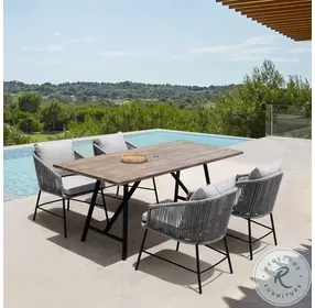 Calica Outdoor Patio Gray Dining Chair