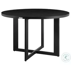 Grand Black Outdoor Round Patio Set