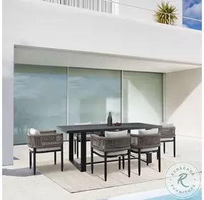 Felicia Light Gray Outdoor Patio Dining Chair Set Of 2