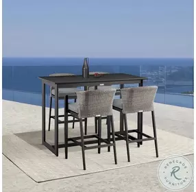 Aileen Dark Gray Outdoor Patio Bar Stool