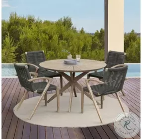 Nabila Charcoal Outdoor Arm Chair Set Of 2