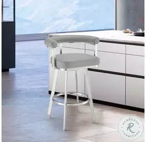 Nolagam Light Gray Swivel Counter Height Stool