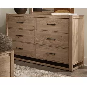 Lodge and Loft Blond Oak 6 Drawer Dresser