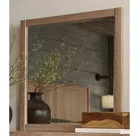 Lodge and Loft Blond Oak Square Dresser Mirror