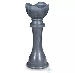 Black Marble Queen Chess Accent Table