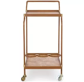 Dash Bleached Burl Bar Cart