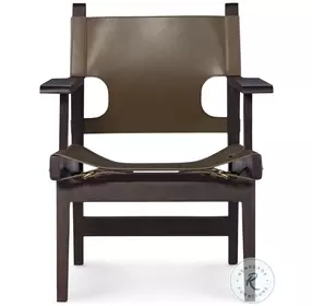 Milo Olive Leather Camp Chair