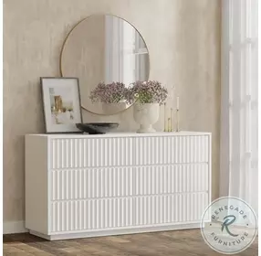 Blanca White 6 Drawer Dresser