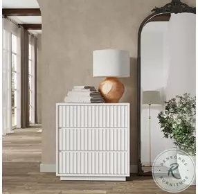 Blanca White 3 Drawer Accent Chest