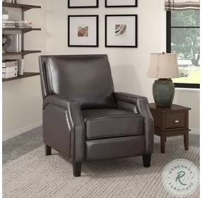 Berenson Dark Brown Push Back Recliner