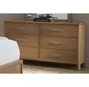 Nordhaven Clear Maple 6 Drawer Dresser