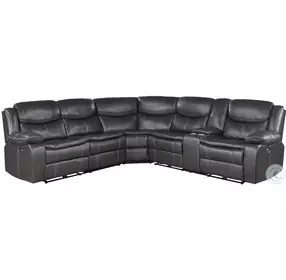 Fargo Dark Gray 3 Piece Power Reclining Sectional