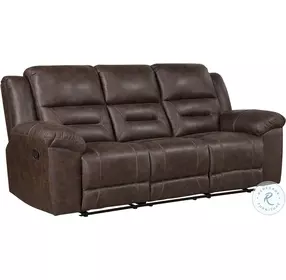 Hazen Dark Brown Double Reclining Living Room Set
