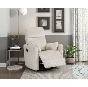 Traverse Beige Swivel Recliner