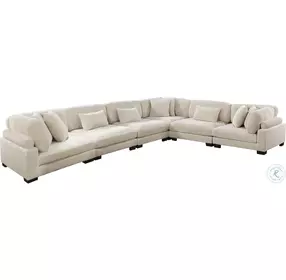 Traverse Beige 6 Piece L Shape Modular Sectional