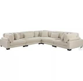 Traverse Beige 5 Piece L Shape Modular Sectional