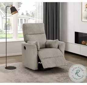 Traverse Taupe Swivel Recliner