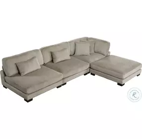Traverse Taupe 4 Piece Modular Sectional