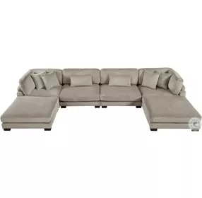 Traverse Taupe 6 Piece Modular Sectional
