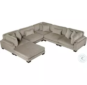 Traverse Taupe 6 Piece U Shape Modular Sectional
