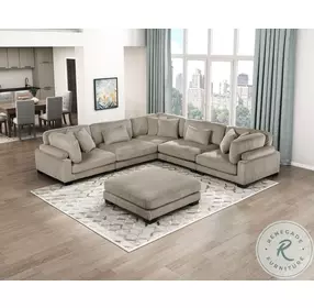 Traverse Taupe Ottoman