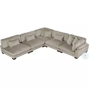 Traverse Taupe 5 Piece Modular Sectional