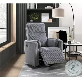Traverse Gray Swivel Recliner