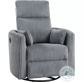 Traverse Gray Swivel Recliner