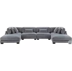 Traverse Gray 6 Piece Modular Sectional