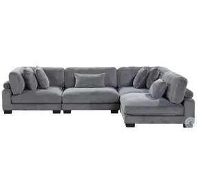 Traverse Gray 4 Piece Modular L Sectional