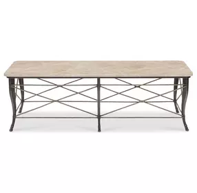Belvedere Beige and Gray Rectangular Occasional Table Set