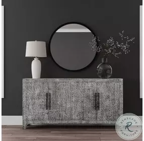 Clancy Rustic Gray Wash 4 Door Server