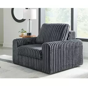 Chalmers Gunmetal 50" Power Gliding Chaise with USB Charging