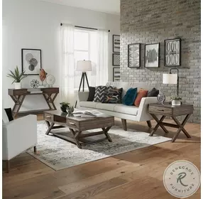 Fairmont Weathered Chestnut Display Cocktail Table