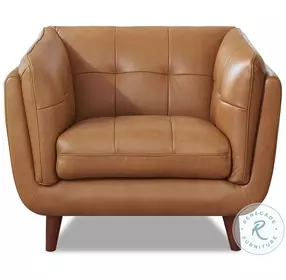 Sorella Cinnamon Brown Top Grain Leather Chair