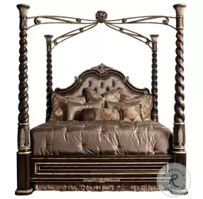 Piazza San Marco Glaze Copper And Old World Orleans King Canopy Poster Bed