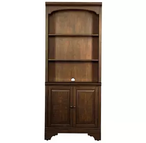 Hartshill Burnished Oak Bookcase With Cabinet