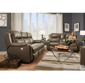 Marvel Brown Power Rocker Recliner with Power Headrest