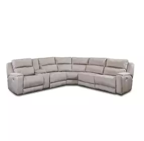 Dazzle Driftwood 6 Piece Modular Power Reclining Sectional with USB Charging