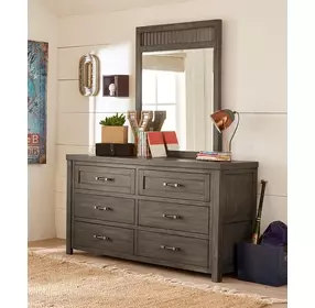 Bunkhouse Aged Barnwood 6 Drawer Dresser