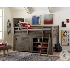 Bunkhouse Aged Barnwood 3 Drawer Nightstand