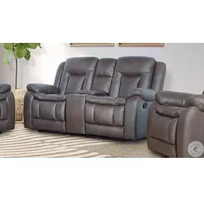 Morello Gray Power Reclining 77" Console Loveseat Power Footrest