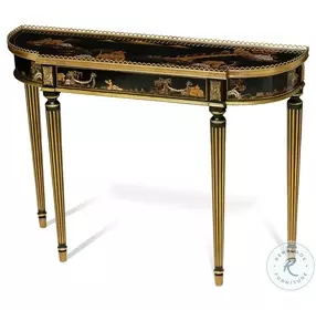 Song Chinoiserie Black Console Table