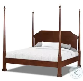 Bailey Antique Mahogany King Poster Bed