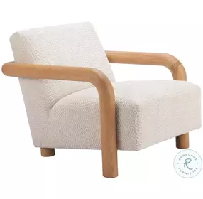 Subliem Cotton White Accent Chair